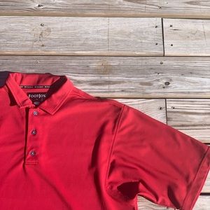 FootJoy Solid Red Golf Polo Summer Lightweight